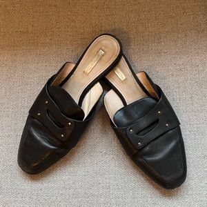 Louise et Cie black leather slides, size 9